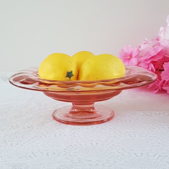 Fostoria Fairfax Rose Pink Depression Glass Small Console Bowl - Line 2375 - Picture 3 of 10